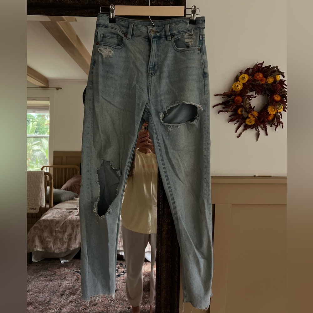 American Eagle high-rise stretch jeans